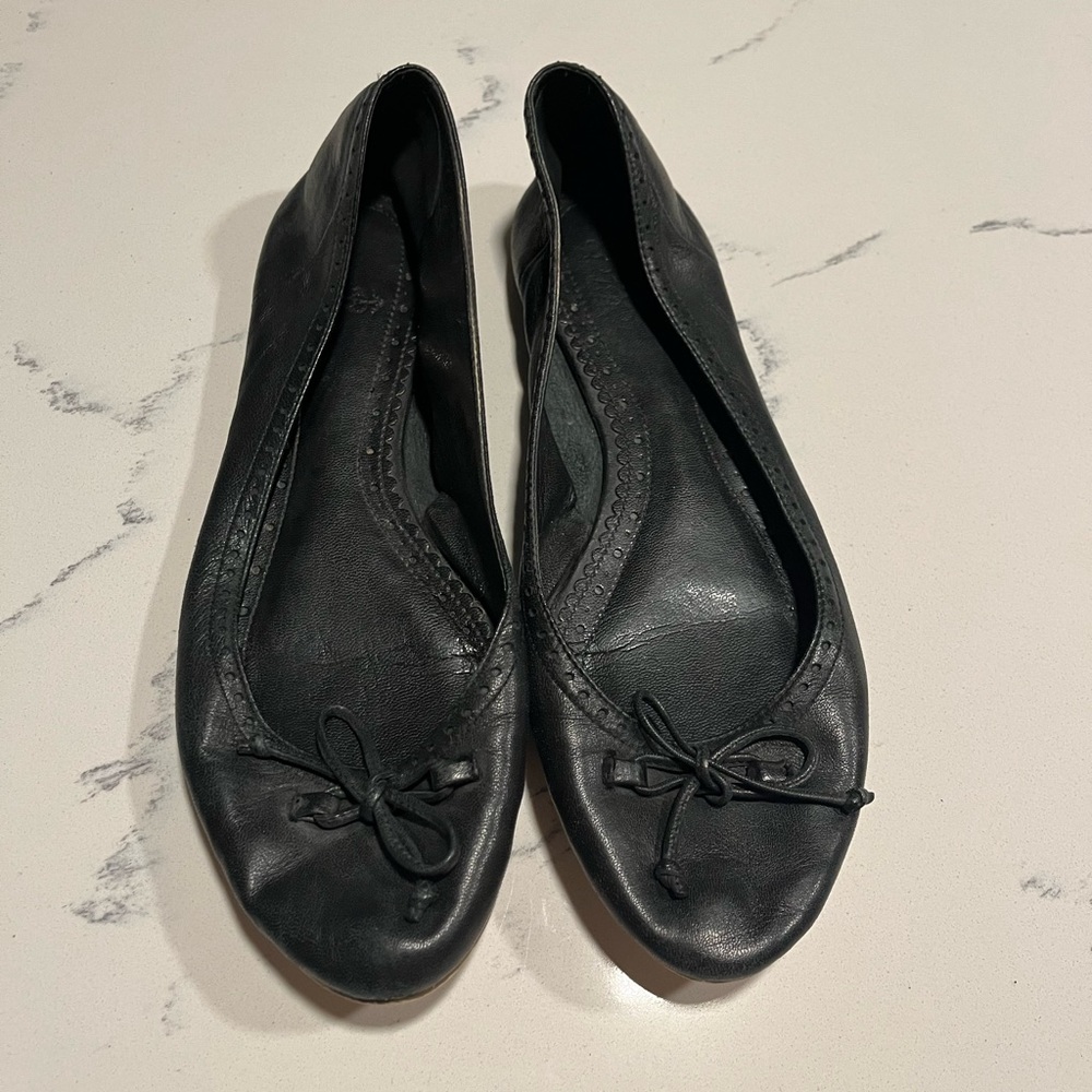 Womens Brooks Brothers Black Flats - 7